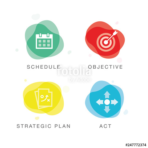 500x500 Action Plan Icon Set Stock Image And Royalty Free Vector