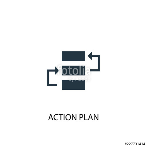 500x500 Action Plan Icon Simple Element Illustration Action Plan Concept