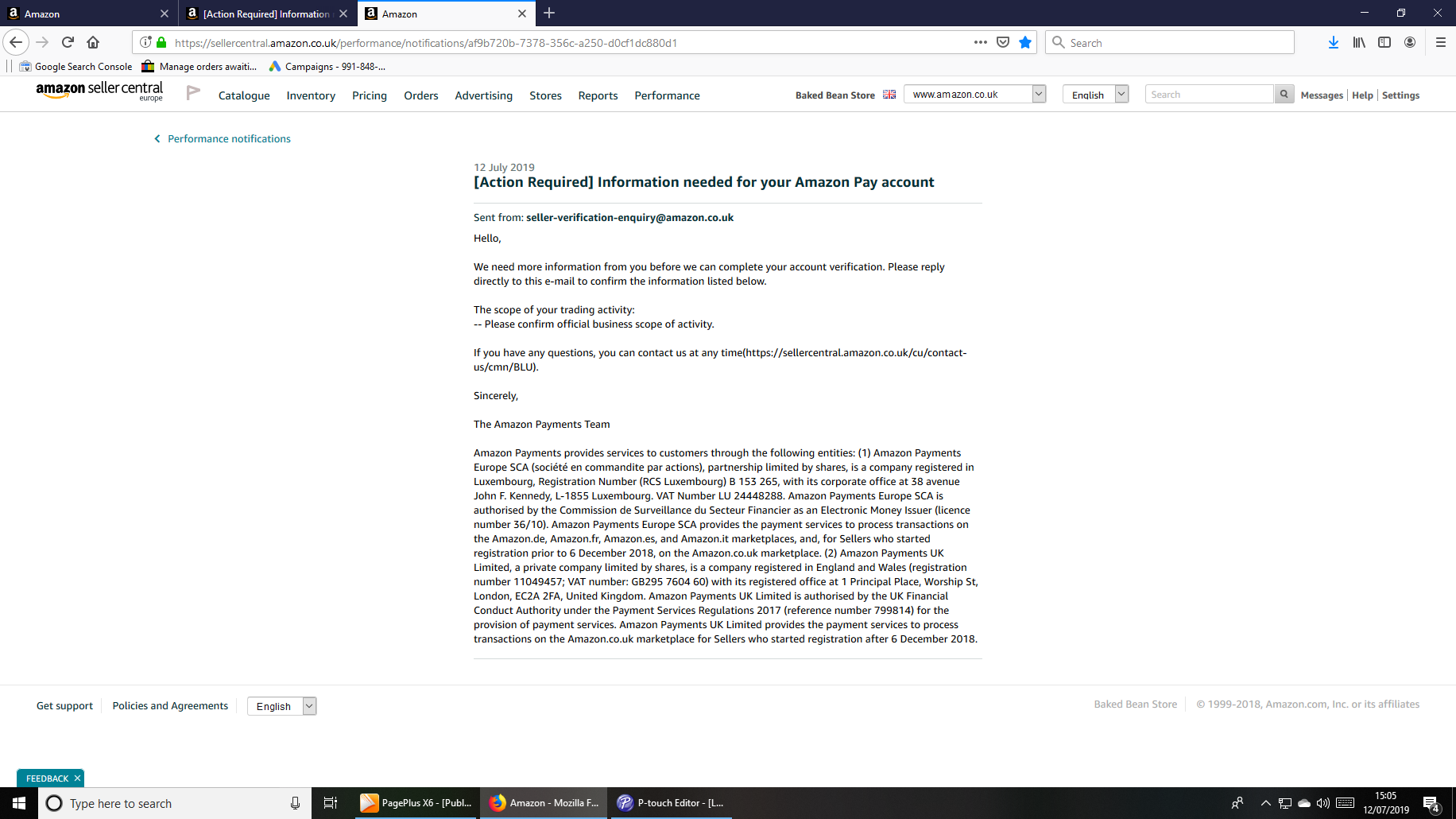 1832x1030 Action Required Information Needed For Your Amazon Pay Account