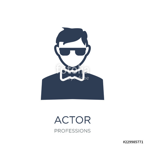 500x500 Actor Icon Trendy Flat Vector Actor Icon On White Background