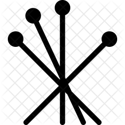 256x256 Acupuncture Icon Of Glyph Style