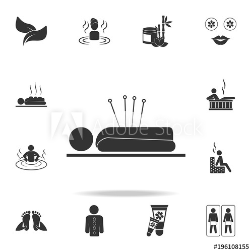 500x500 Human Acupuncture With Needles Icon Detailed Set Of Spa Icons