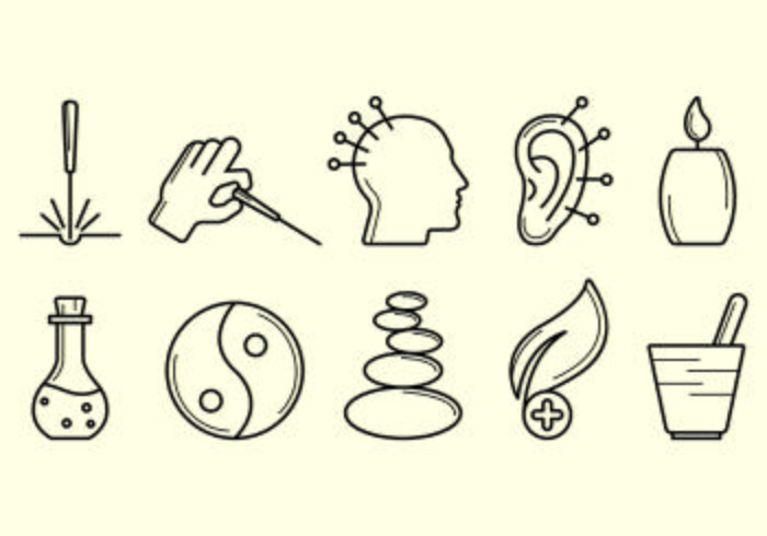 700x490 Set Of Acupuncture Icon