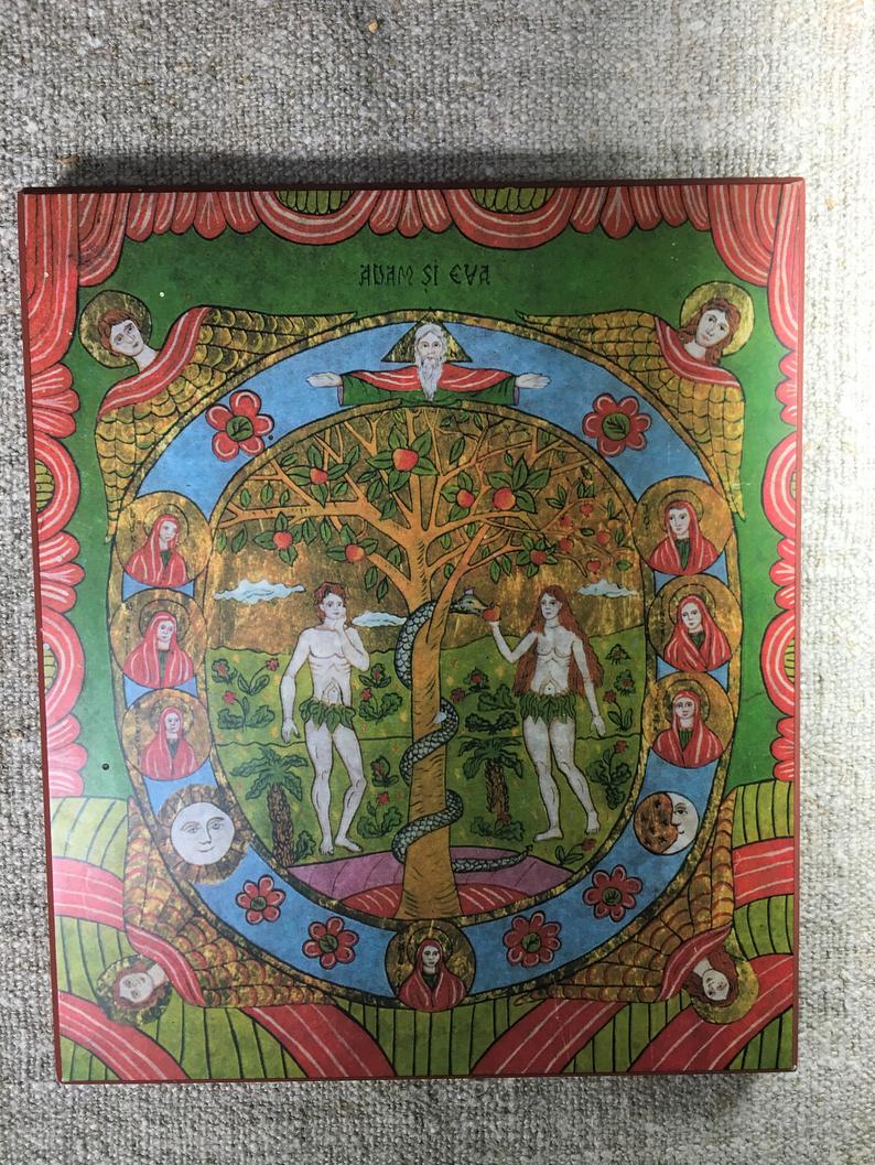 794x1057 Icon Of Adam And Eve In Paradise Copy Of Original In Etsy