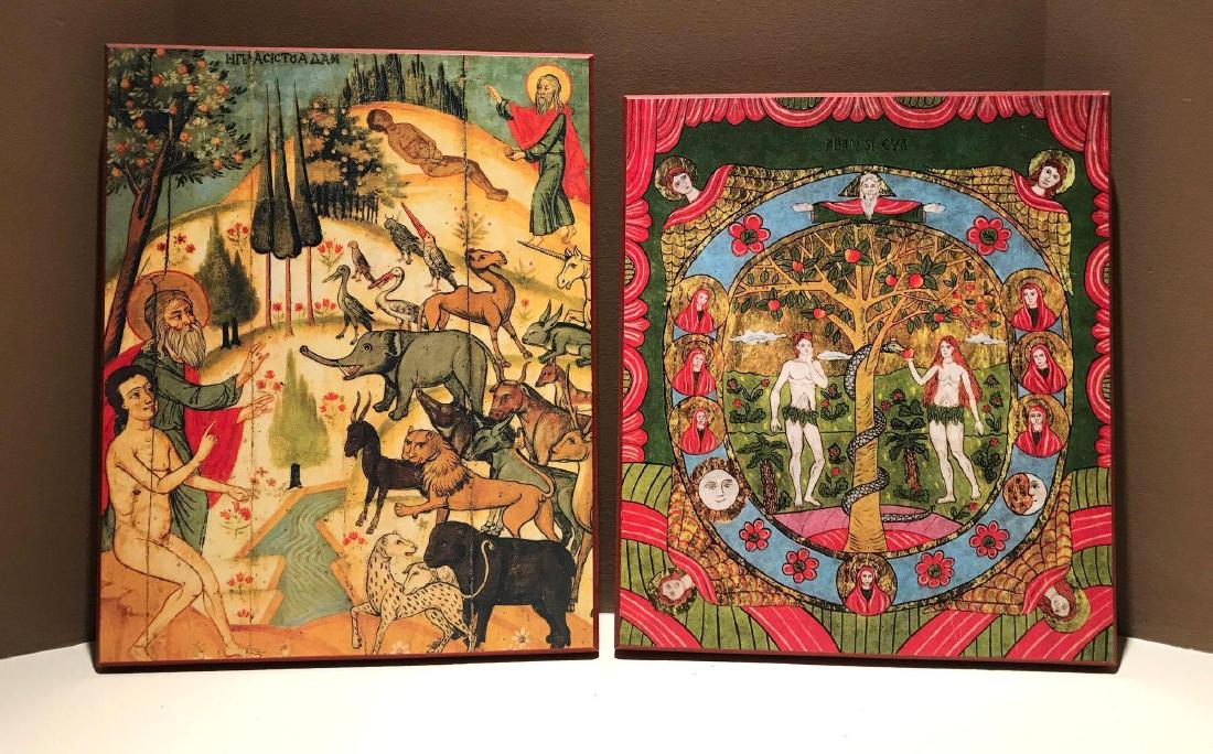 1100x684 Adam Eve In Paradise And Creation Of Adam Icon