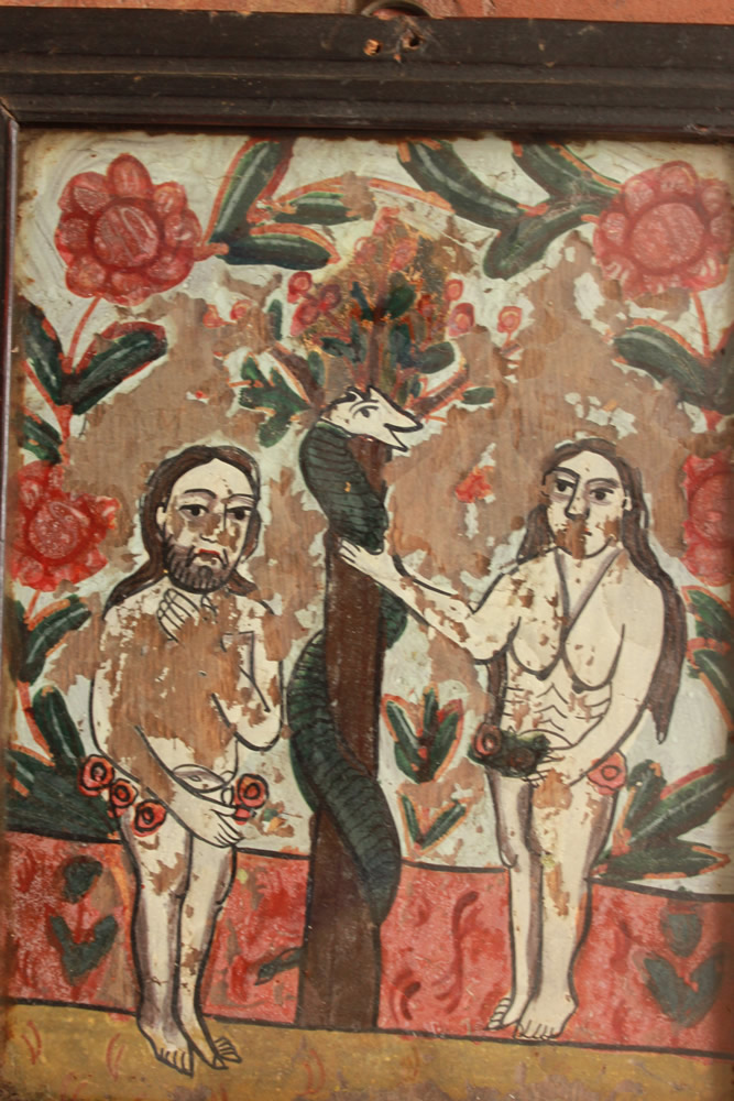 667x1000 Adam And Eve And The Serpent, Glass Icon