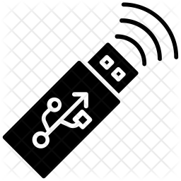 256x256 Wifi Usb Adapter Icon Of Glyph Style