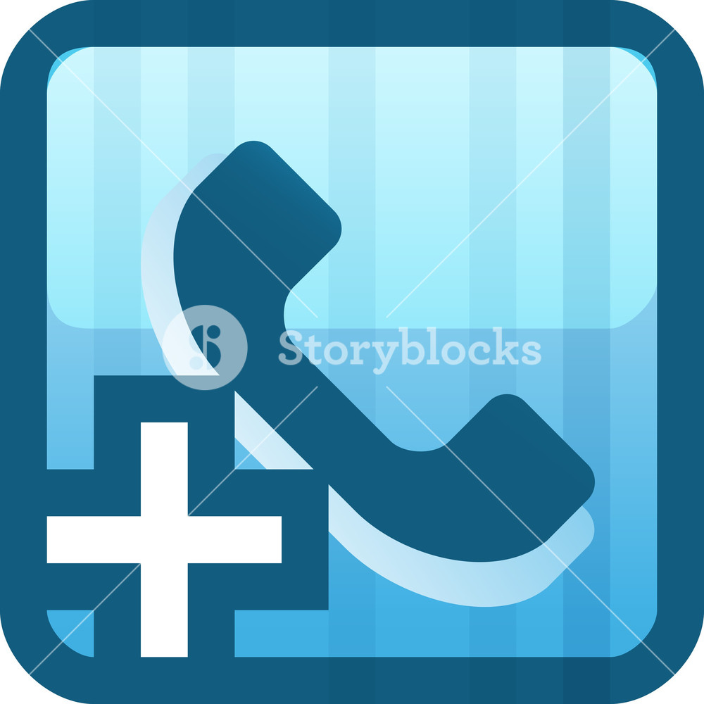 1000x1000 Add Phone Number Blue Tiny App Icon Royalty Free Stock Image