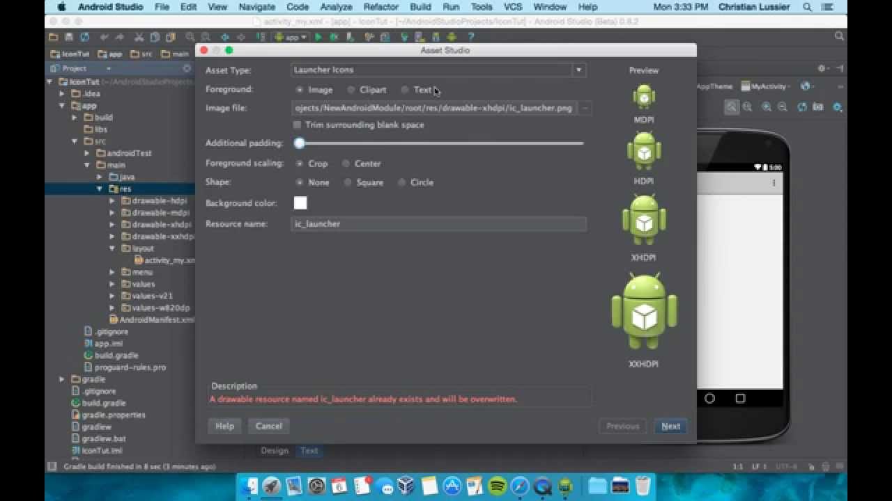 1280x720 Adding App Icon In Android Studio