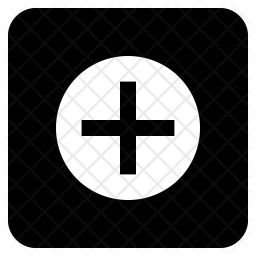 256x256 Add Button Icon Of Glyph Style