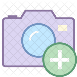 256x256 Add Camera Icon Of Colored Outline Style