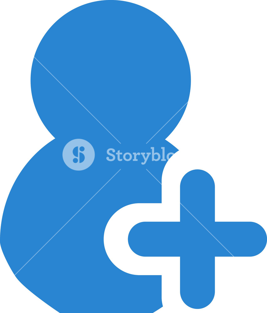 853x1000 Add Friend Simplicity Icon Royalty Free Stock Image