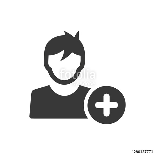 500x500 Add Friend Icon Stock Image And Royalty Free Vector