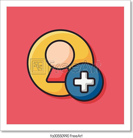 561x581 Free Art Print Of Add Friend Icon Freeart