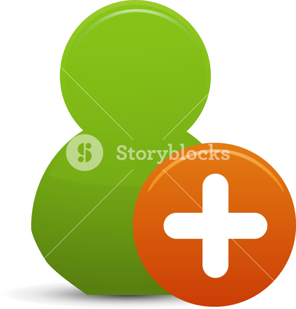 960x1000 Add Friend Lite Communication Icon Royalty Free Stock Image