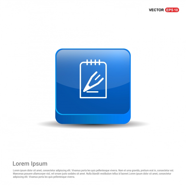 640x640 Pencil Note Icon Blue Button, Add, Business, Check Png
