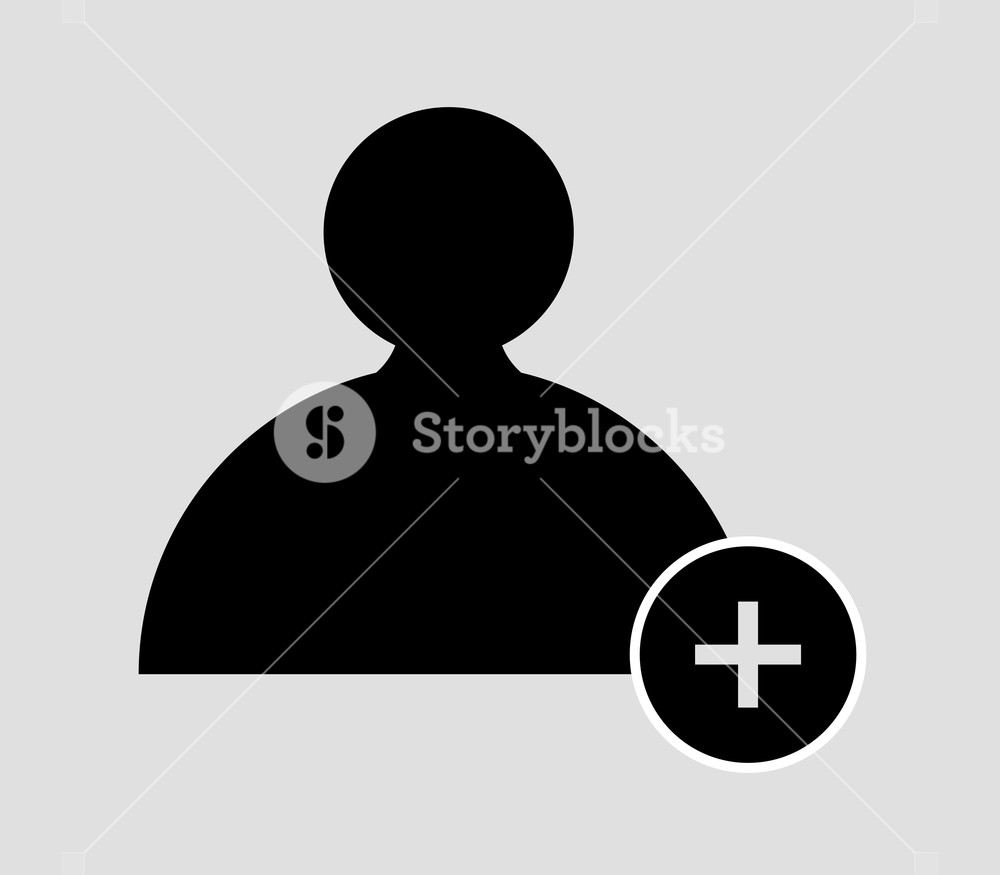 1000x875 Icon Add People On White Background Royalty Free Stock Image