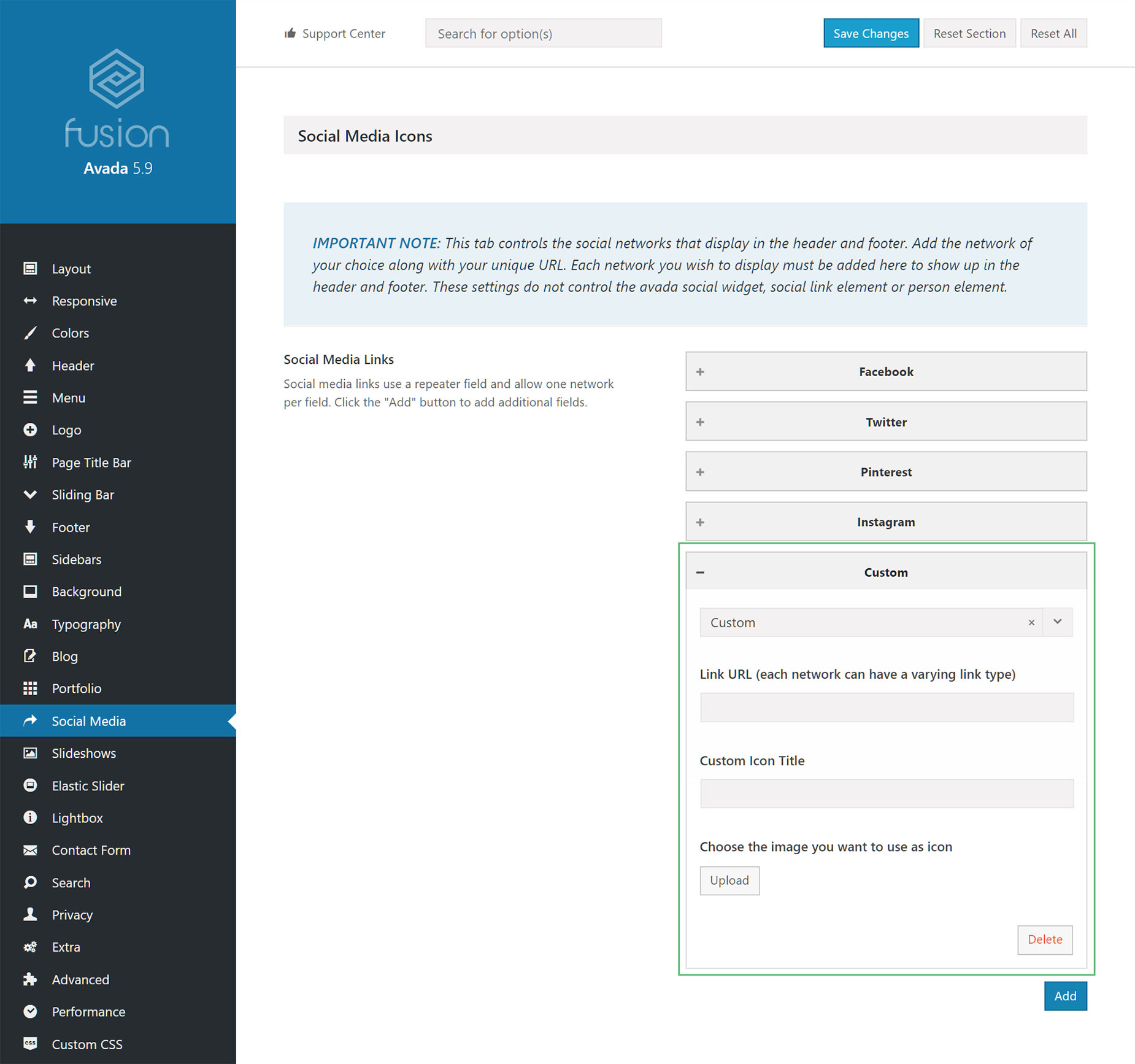 1850x1734 Configure And Display Social Media Icons
