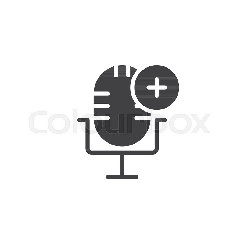 800x800 Add Record Icon Vector, Filled Flat Stock Vector Colourbox