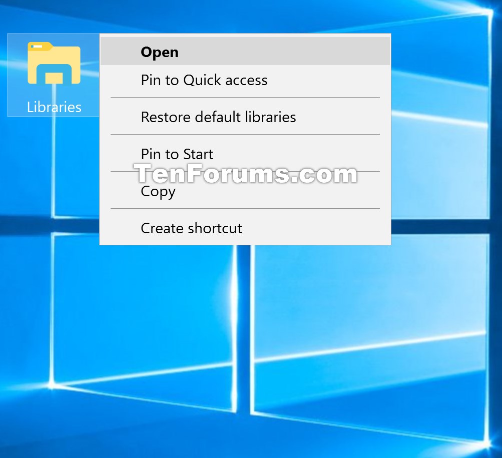 1003x915 Add Or Remove Libraries Desktop Icon In Windows Tutorials