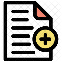 256x256 Document Addition Icon Of Colored Outline Style