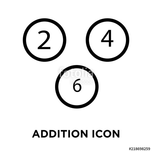 500x500 Addition Icons Isolated On White Background Modern And Editable