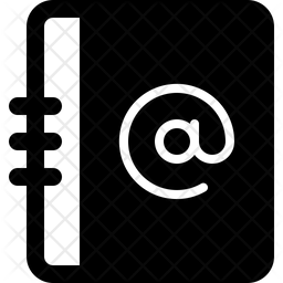 256x256 Email Address Book Icon Of Glyph Style