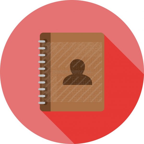 600x600 Address Book Flat Shadowed Icon