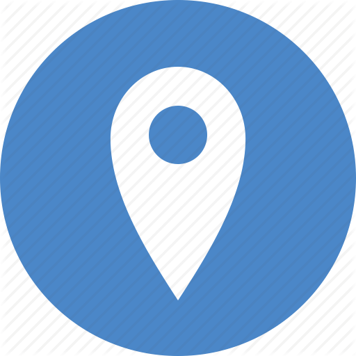 512x512 Address, Blue, Circle, Location, Map, Marker, Navigation Icon
