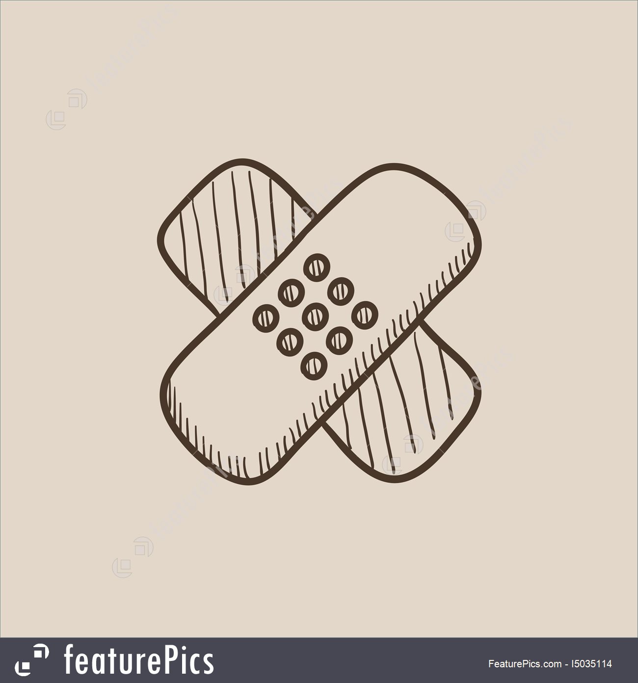1300x1392 Adhesive Bandages Sketch Icon Illustration
