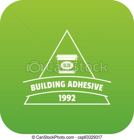 450x470 Building Adhesive Icon Green Vector Isolated On White Background