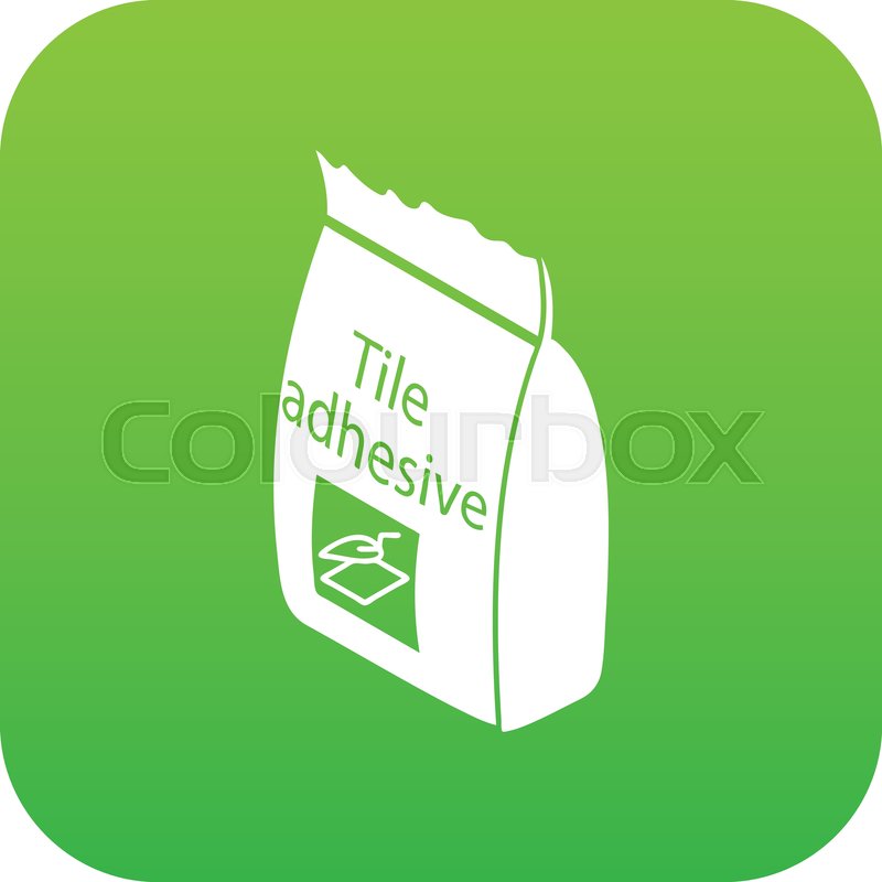 800x800 Tile Adhesive Icon Green Vector Stock Vector Colourbox