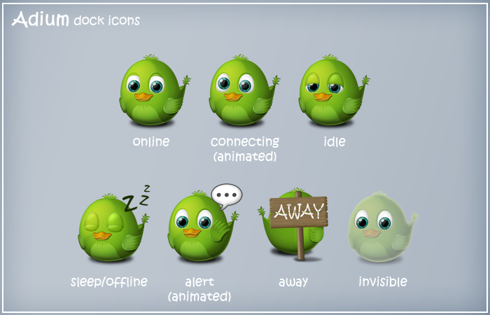 Birdie Adium Dock Icons 700x450 Birdie Adium Dock Icons