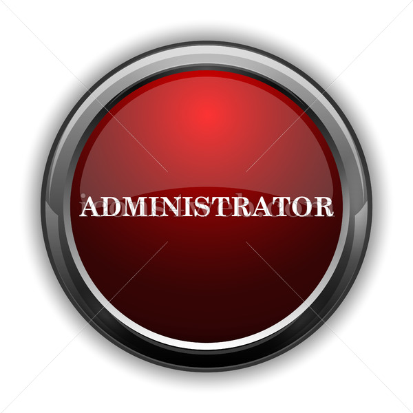 600x600 Administrator Icon Red Glossy Web Icon With Shadow