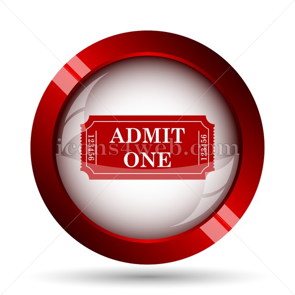 600x600 Admin One Ticket Website Icon High Quality Web Button