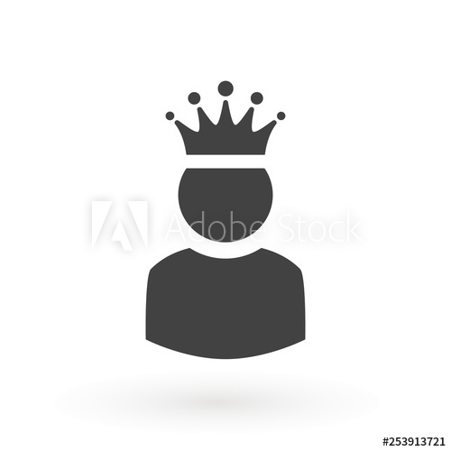500x500 King User Icon Logo Design Element Admn Administrator