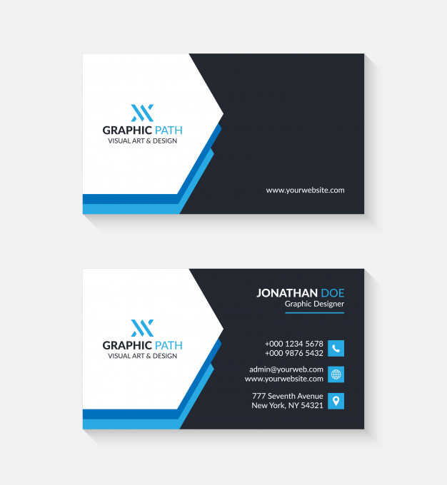 626x680 Simple Business Card With Logo Or Icon For Your Business Vector