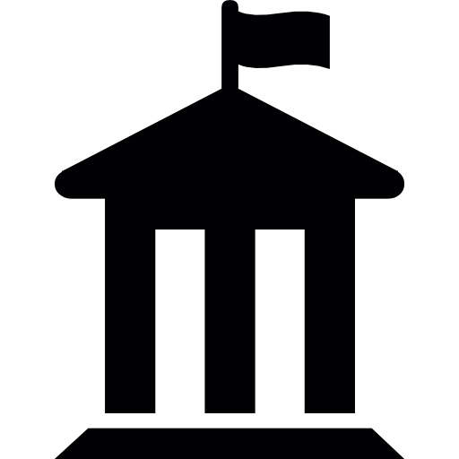 512x512 Administration Building With A Flag Icons Free Download