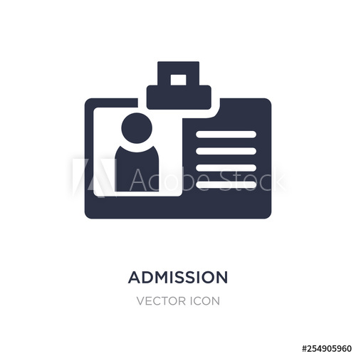 500x500 Admission Icon On White Background Simple Element Illustration