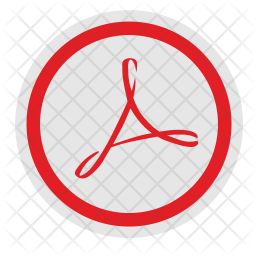 256x256 Round, Adobe, Acrobat, Red, Label, Sign Icon Of Flat Style
