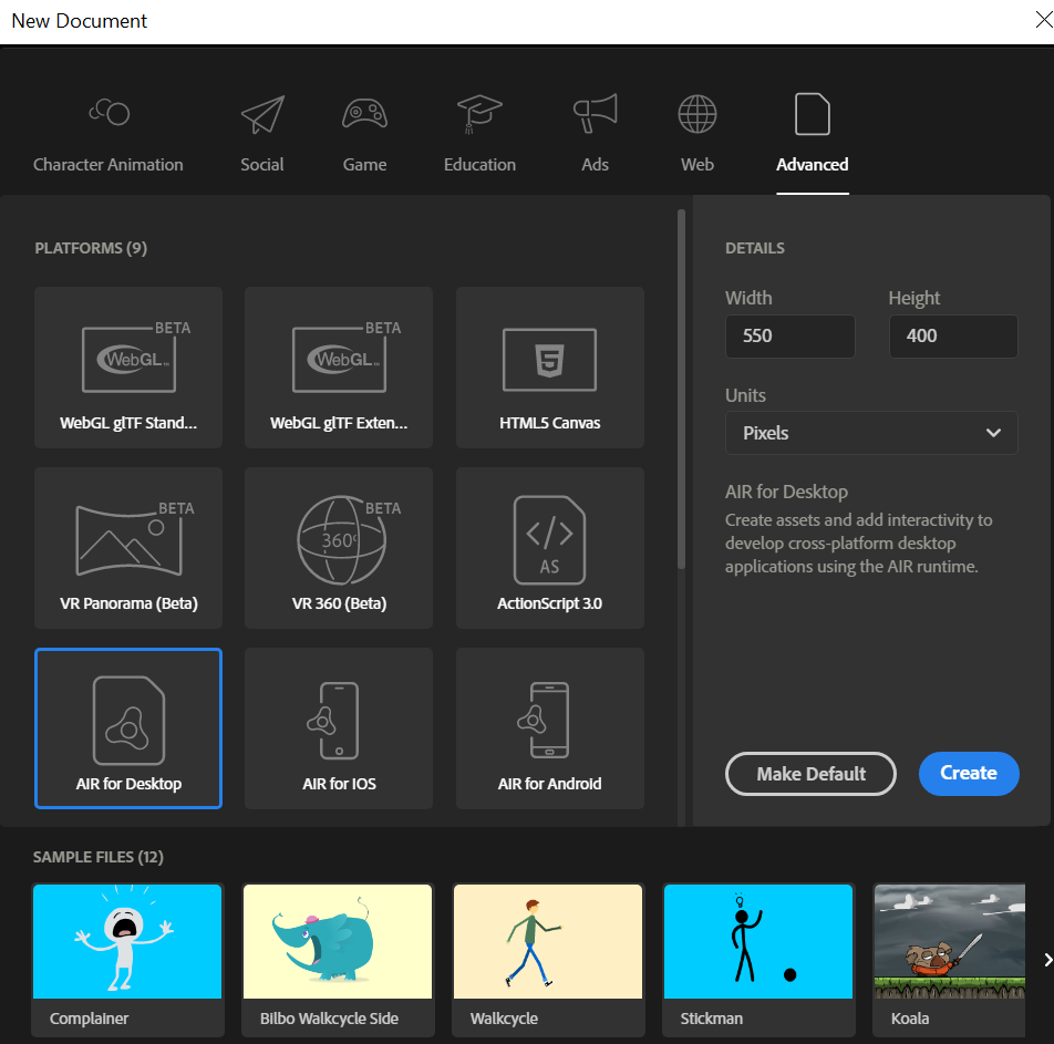 952x943 Publishing For Adobe Air For Desktop In Animate