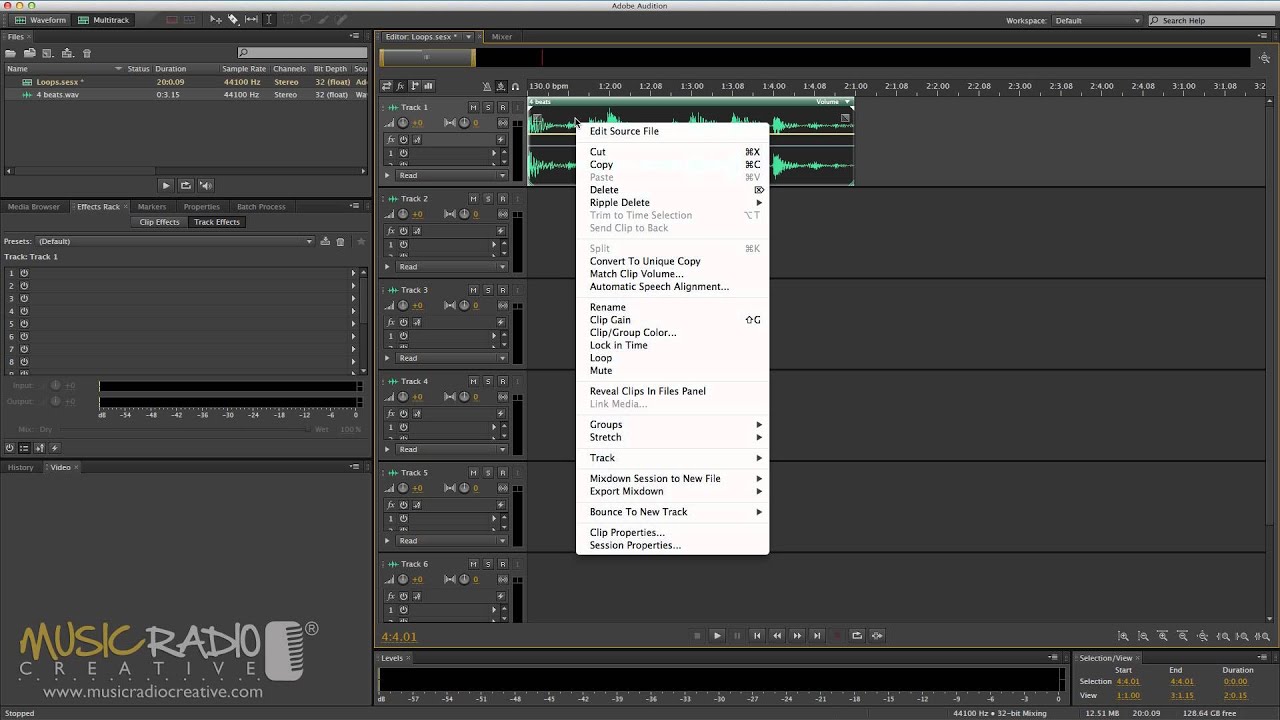 1280x720 Adobe Audition Loops