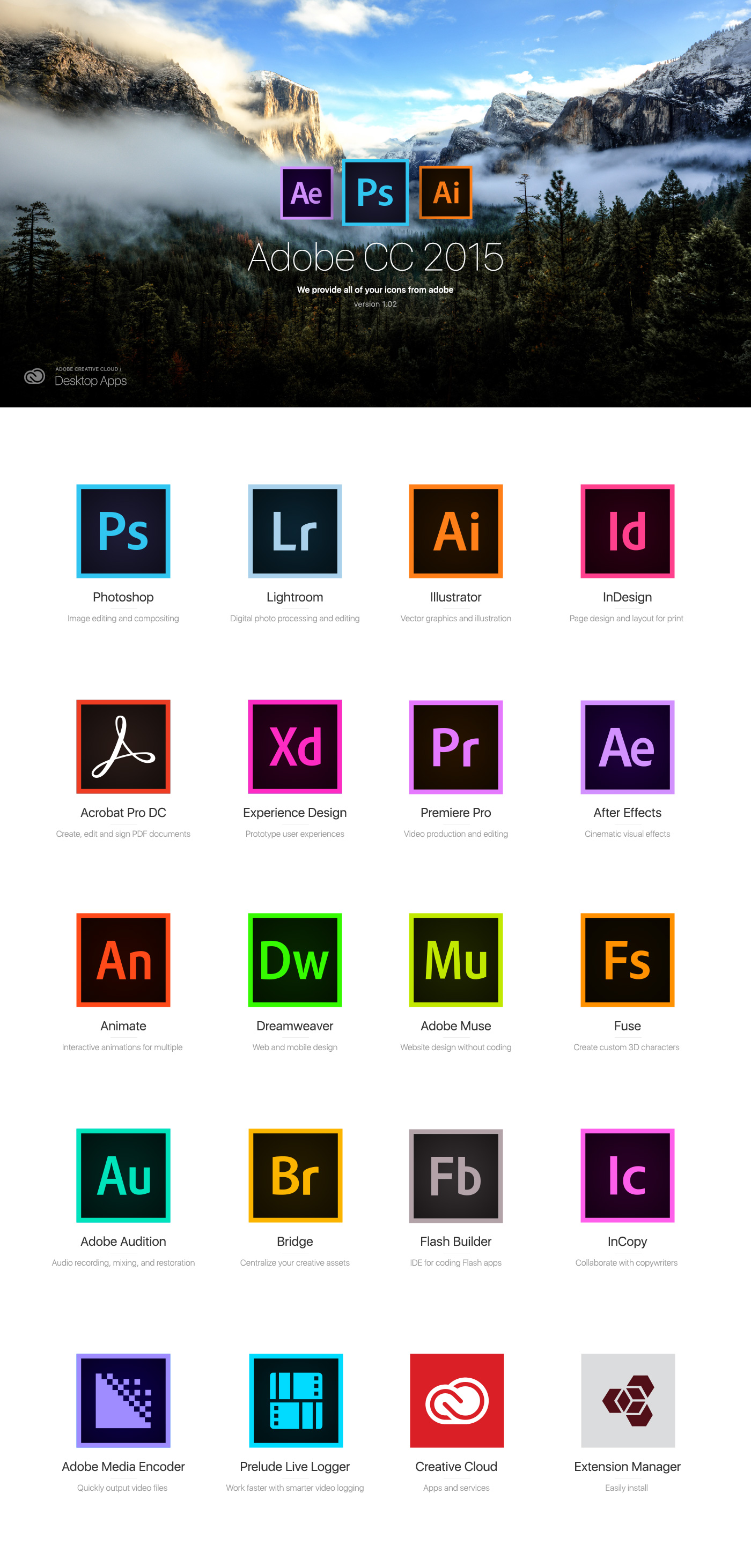 1400x2925 Deeziner Adobe Cc Icons