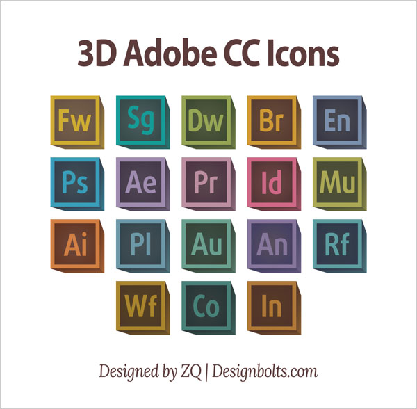 600x588 Free Retro New Adobe Cc Application Icons