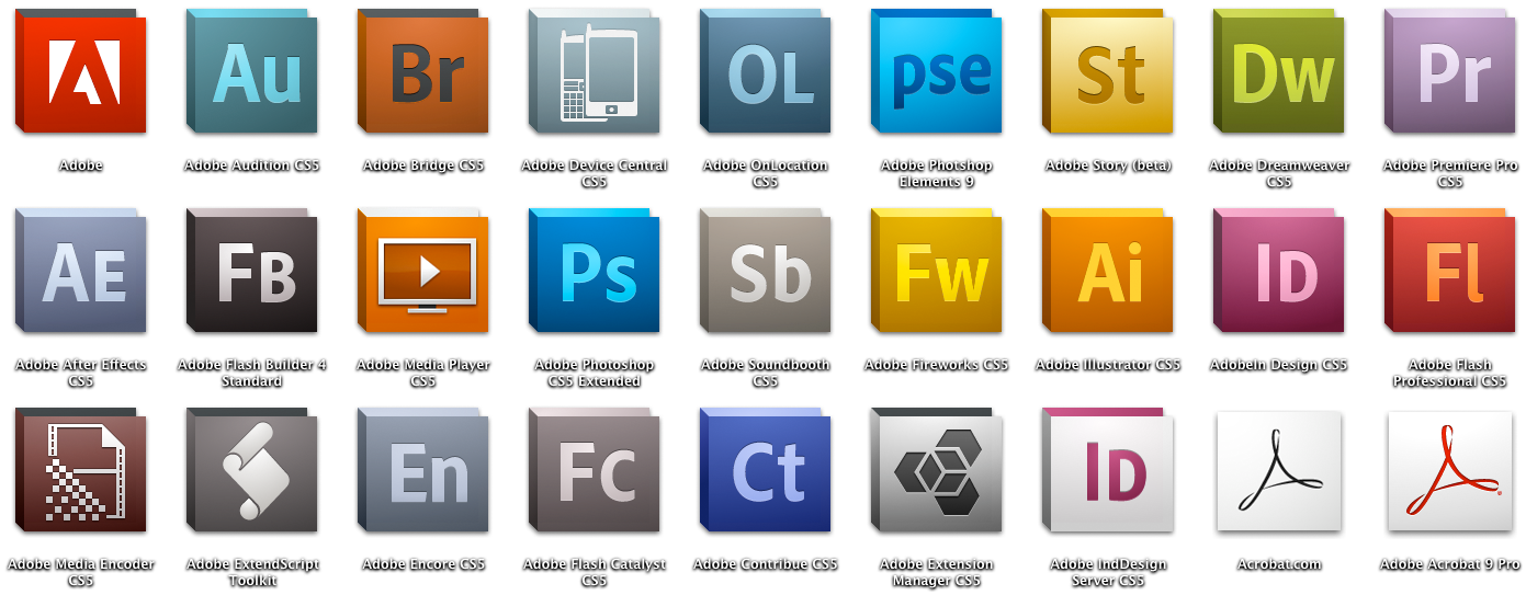 1391x543 Stock Adobe Icon Set