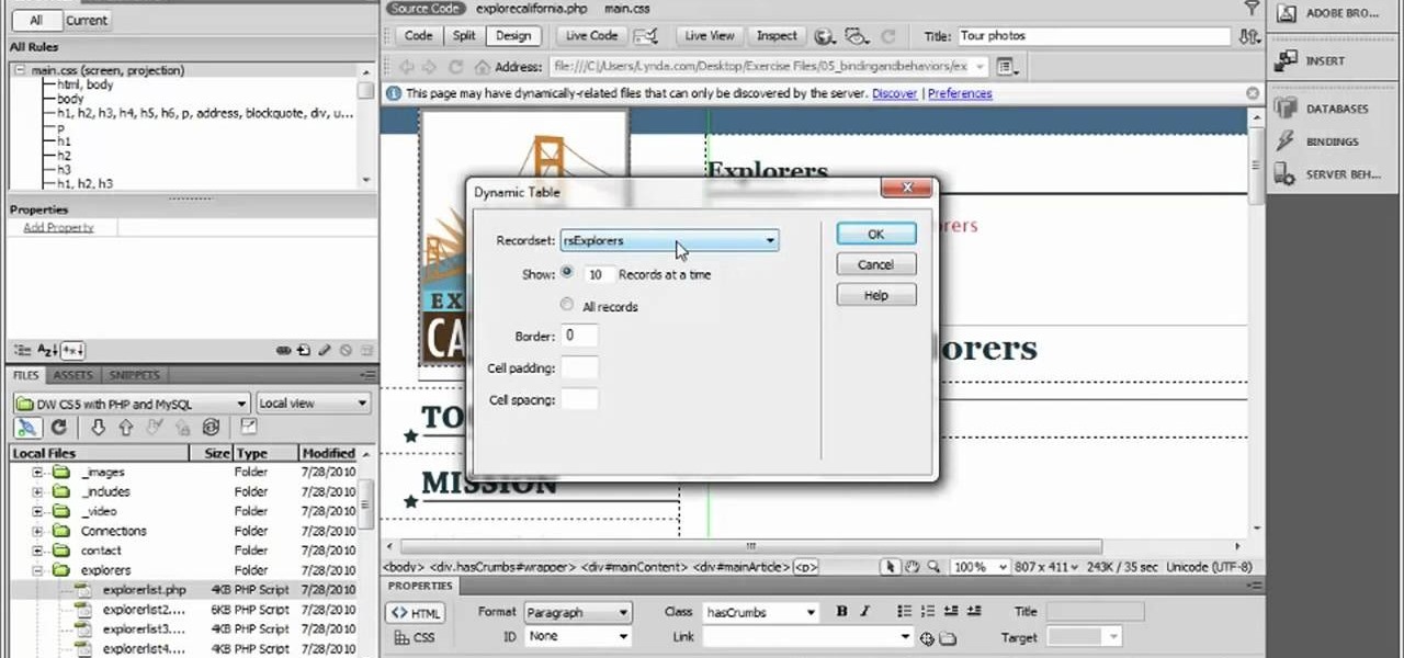 1280x600 How To Create Dynamic Tables With Php Mysql In Adobe Dreamweaver