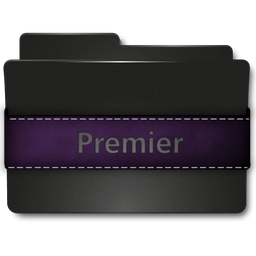256x256 Adobe, Premier, Folder Icon Free Of Black Metal Folder Icons