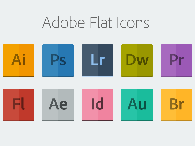Adobe Flat Icons 800x600 Adobe Flat Icons