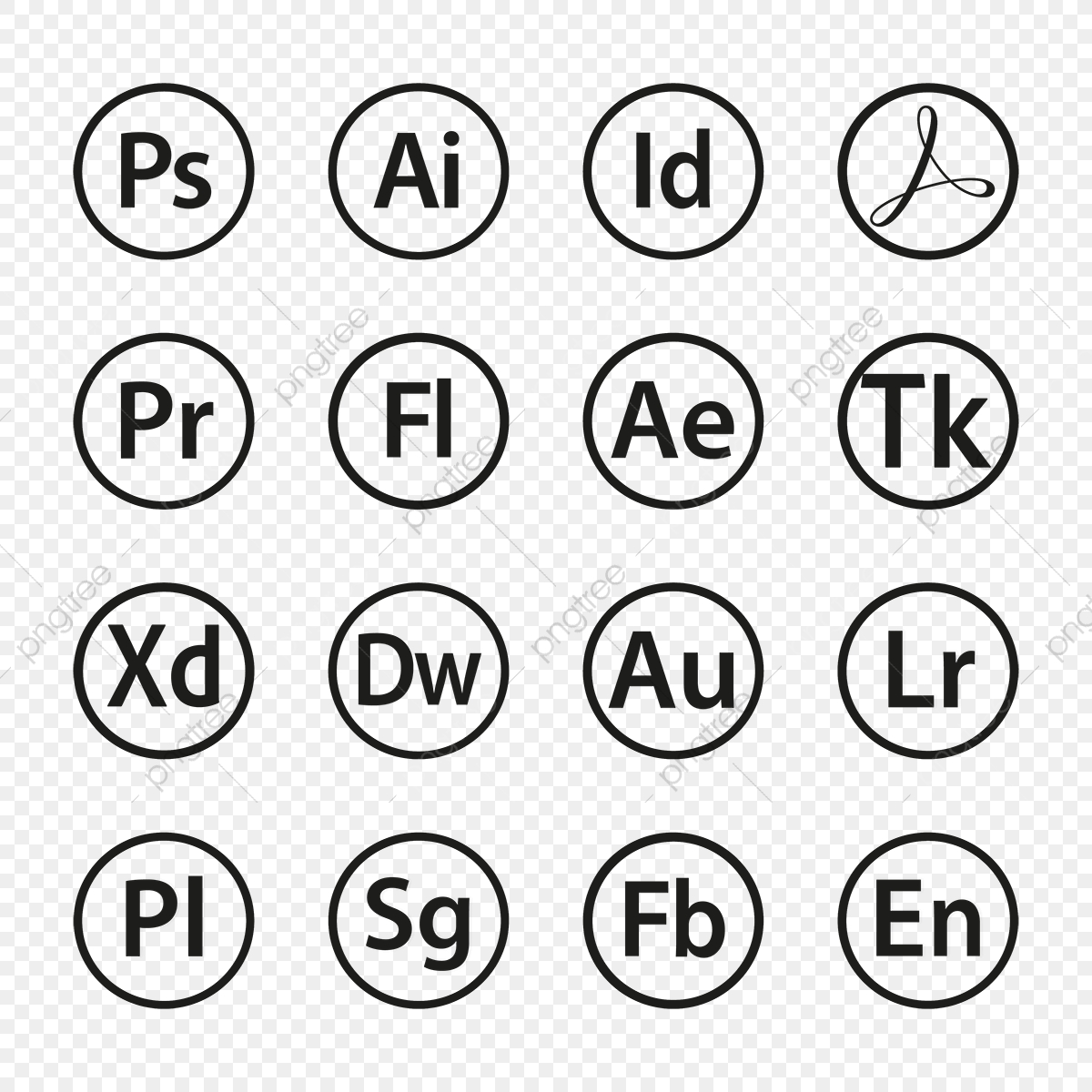 Adobe Icon Logo, Photoshop, Illustrator, Indesign Png And Vector 1200x1200 Adobe Icon Logo, Photoshop, Illustrator, Indesign Png And Vector