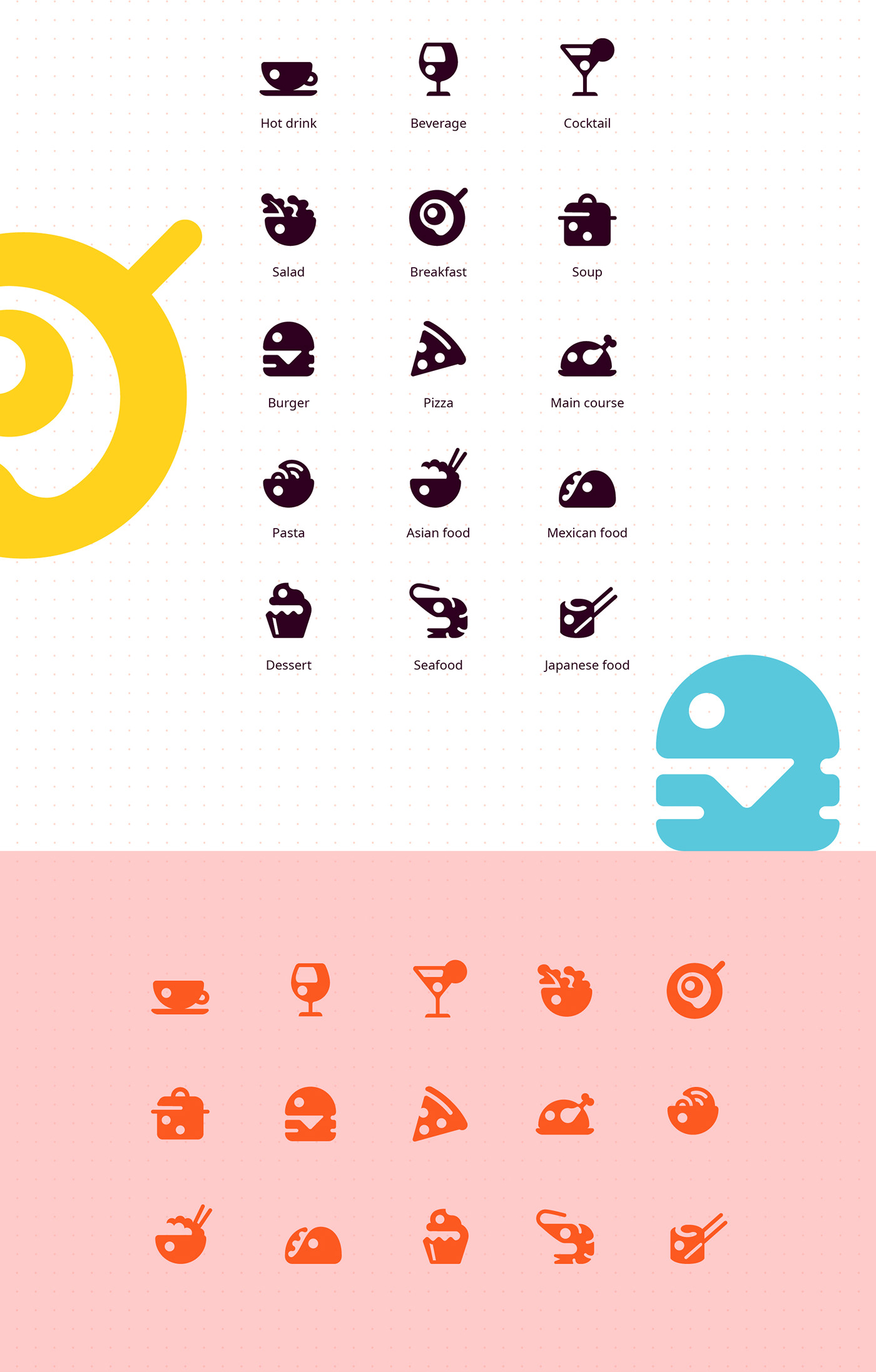 Restaurant Icon Set For Adobe Xd On Behance 1400x2193 Restaurant Icon Set For Adobe Xd On Behance